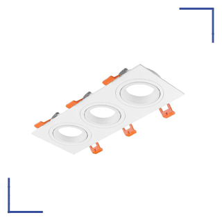 وش اسبوت متحرك ثلاثي مربع ابيض