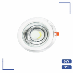 سبوت زجاجي 6 وات ثلاثة لون